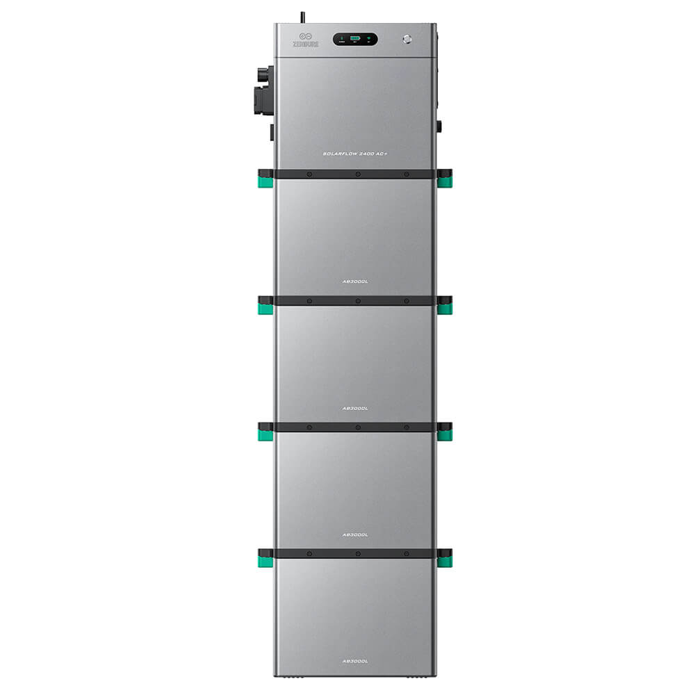 SolarFlow 2400 AC+ avec quatre batteries additionnelles