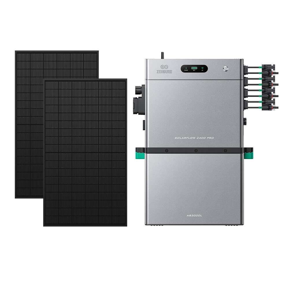 SolarFlow 2400 Pro avec une batterie additionnelle et deux panneaux 450W
