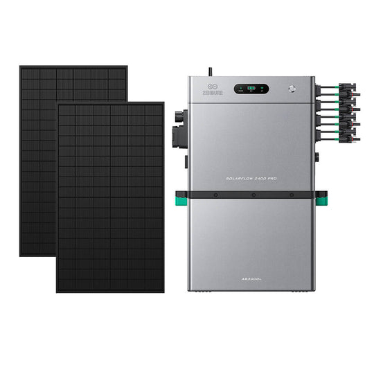SolarFlow 2400 Pro avec une batterie additionnelle et deux panneaux 450W