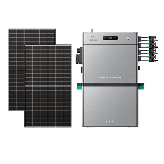 SolarFlow 2400 Pro avec une batterie additionnelle et deux panneaux 500W