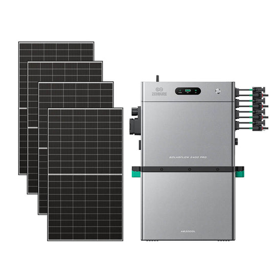 SolarFlow 2400 Pro avec une batterie additionnelle et quatre panneaux 500W