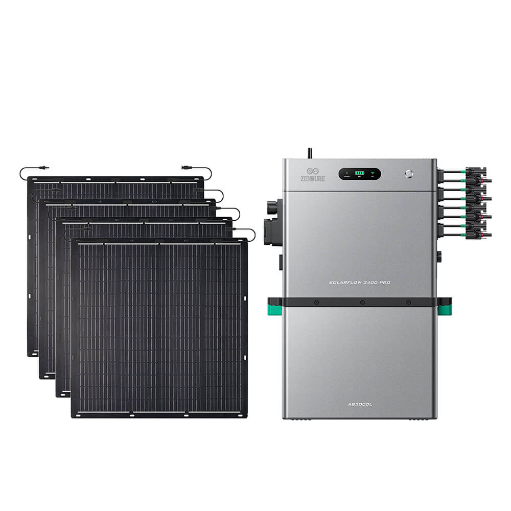 SolarFlow 2400 Pro avec une batterie additionnelle et quatre panneaux 230W