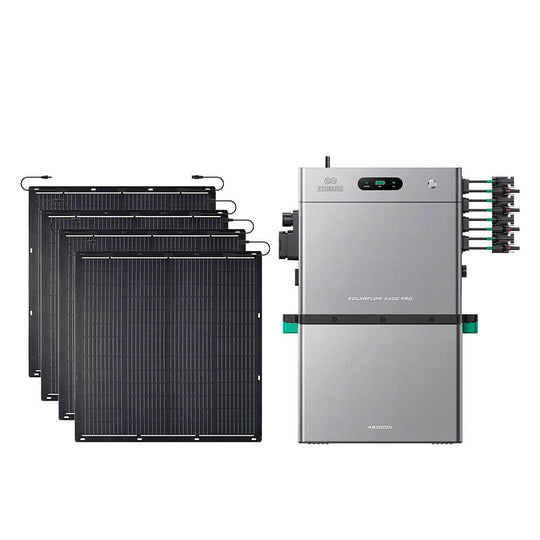 SolarFlow 2400 Pro avec une batterie additionnelle et quatre panneaux 230W