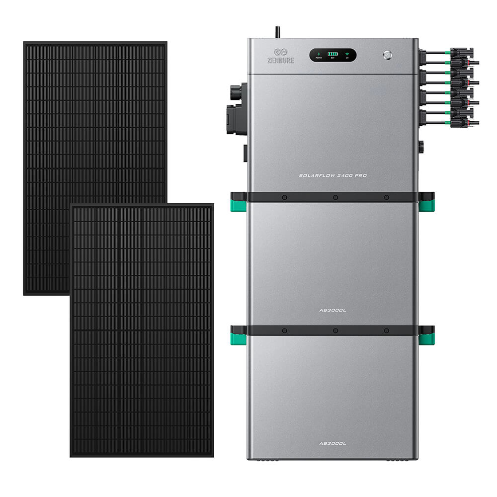 SolarFlow 2400 Pro avec deux batteries additionnelles et deux panneaux 450W