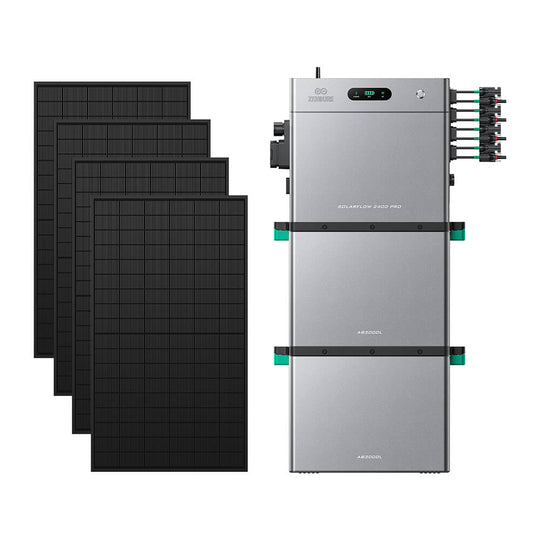 SolarFlow 2400 Pro avec deux batteries additionnelles et quatre panneaux 450W