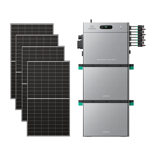 SolarFlow 2400 Pro avec deux batteries additionnelles et quatre panneaux 500W