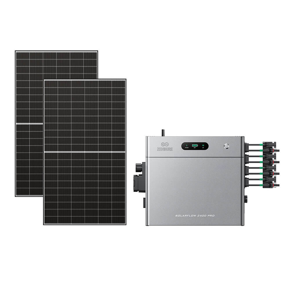 SolarFlow 2400 Pro avec deux panneaux 500W