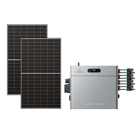 SolarFlow 2400 Pro avec deux panneaux 500W
