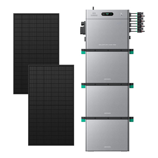 SolarFlow 2400 Pro avec trois batteries additionnelles et deux panneaux 450W