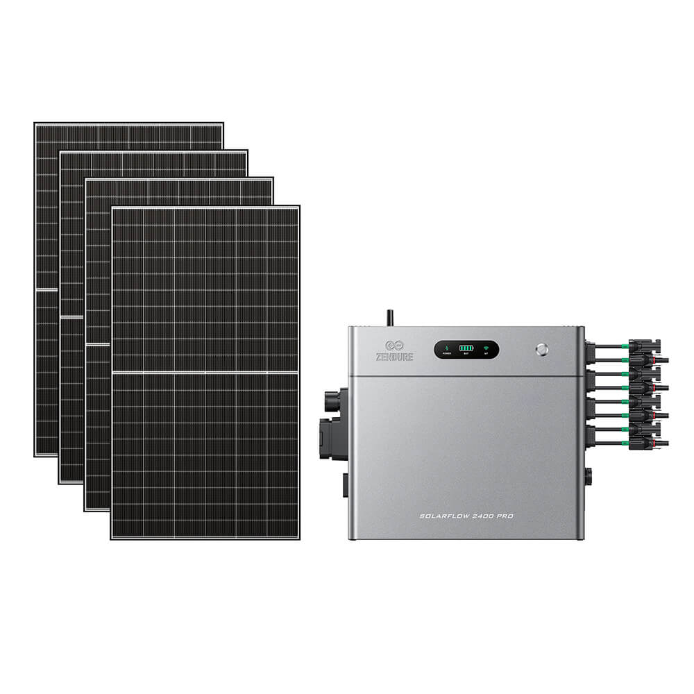 SolarFlow 2400 Pro avec quatre panneaux 500W