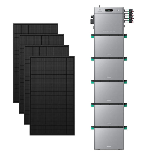 SolarFlow 2400 Pro avec cinq batteries additionnelles et quatre panneaux 450W