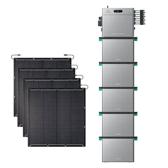 SolarFlow 2400 Pro avec cinq batteries additionnelles et quatre panneaux 230W
